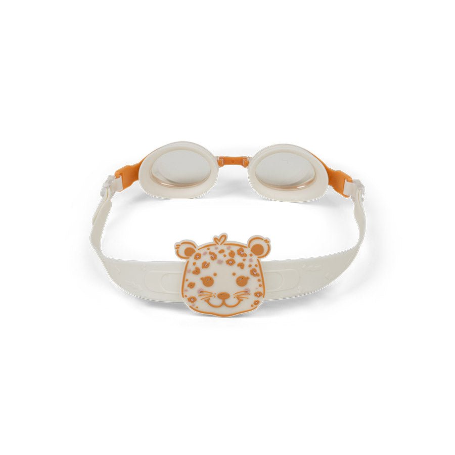 Lunettes de natation enfant beige léopard