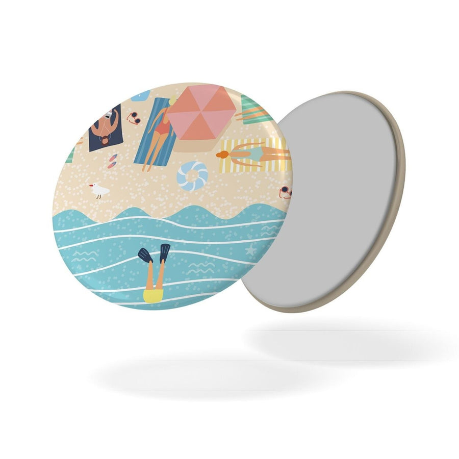 Magnet vacances été plage en velours