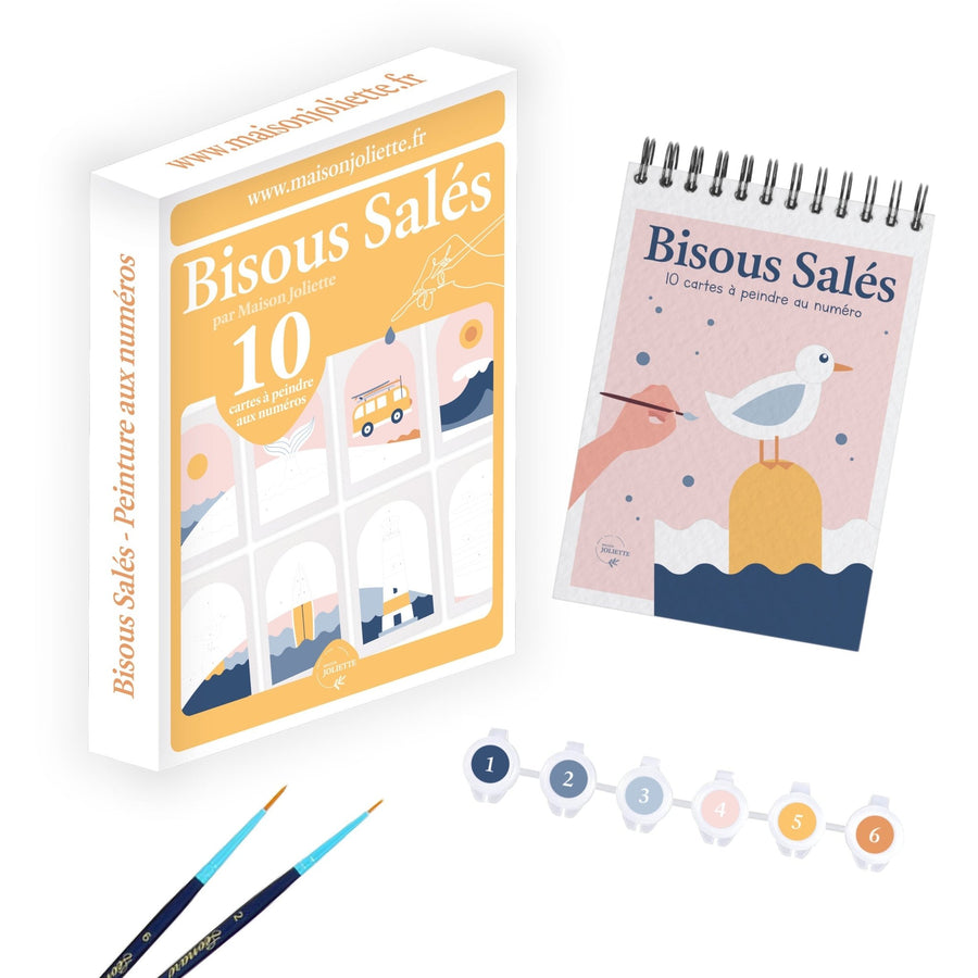 Kit peinture aux numéros adulte Bisous Salés 10 cartes