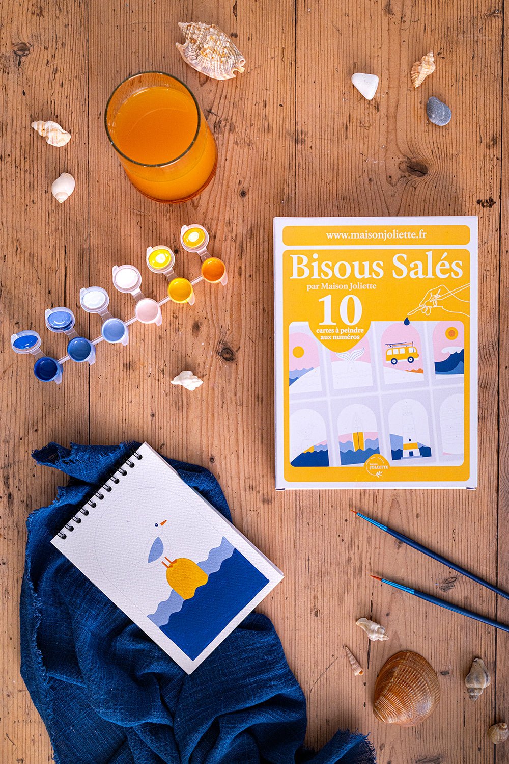 Kit peinture aux numéros adulte Bisous Salés 10 cartes - Maison Joliette - vue 6