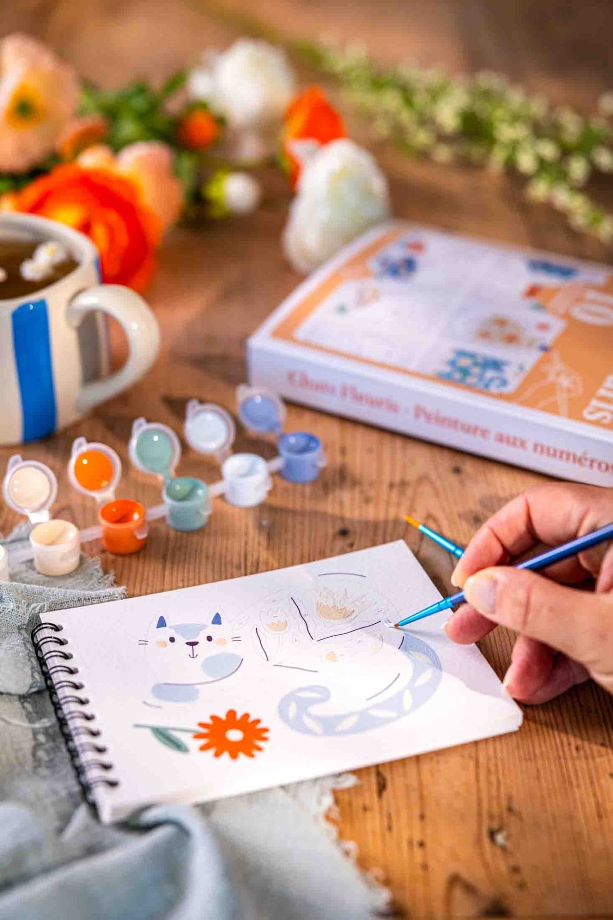Peinture aux numéros Chats Fleuris - vue 4