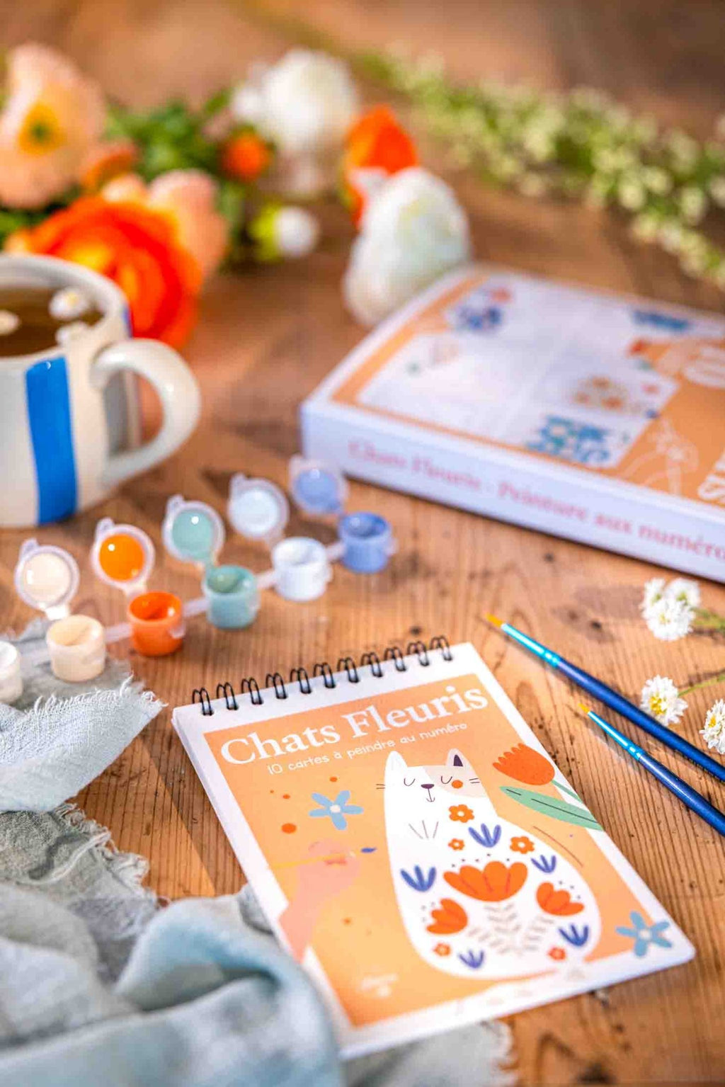 Peinture aux numéros Chats Fleuris - vue 3