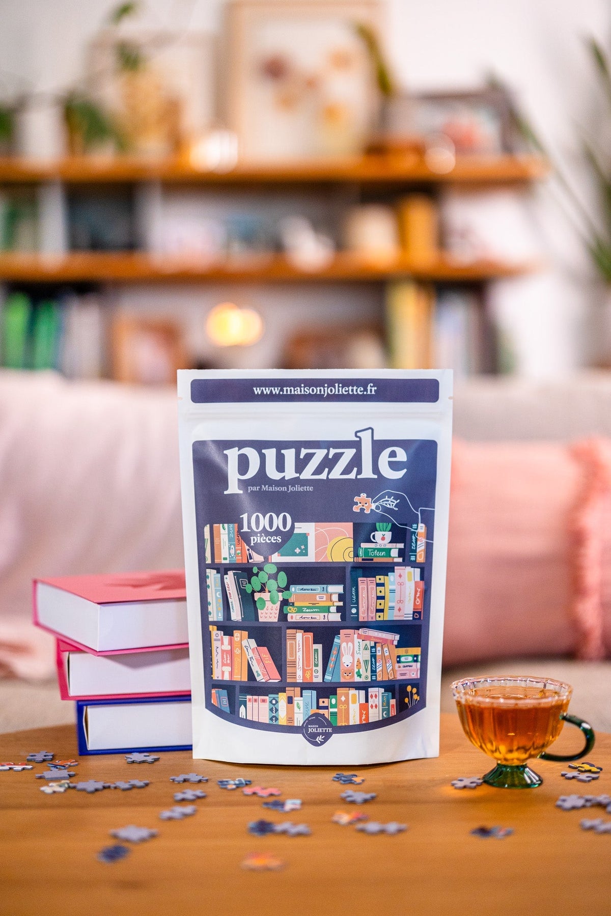 Puzzle adulte 1000 pièces fabriqué en France Book Lovers - Maison Joliette - vue 5