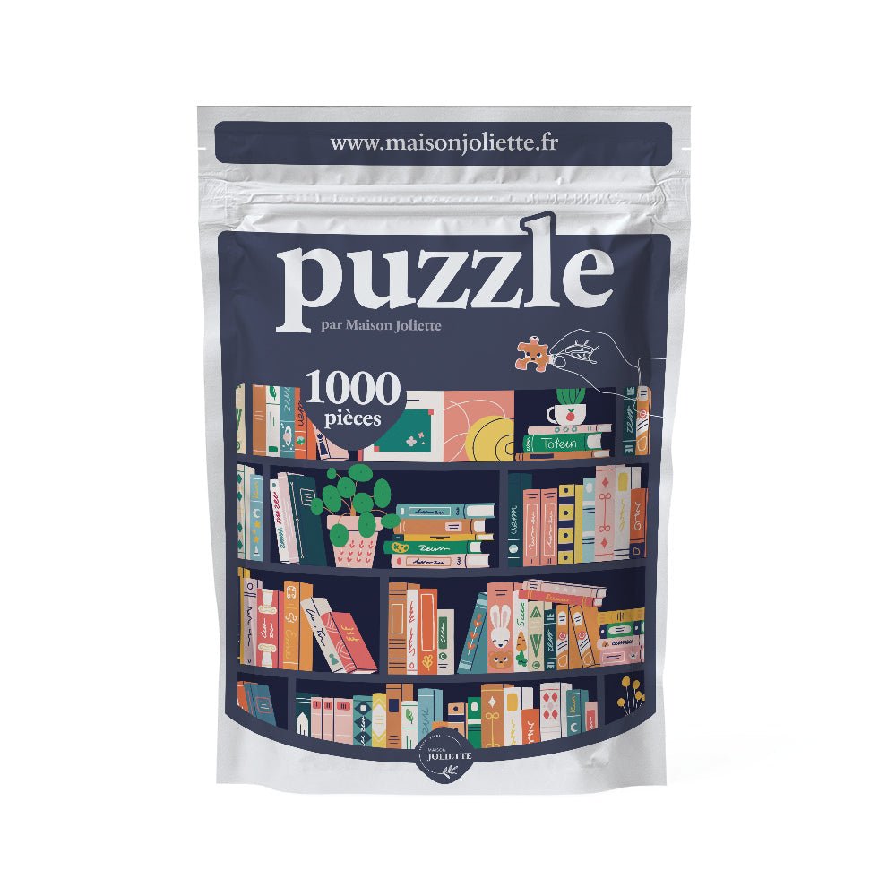 Puzzle adulte 1000 pièces fabriqué en France Book Lovers - Maison Joliette - vue 2