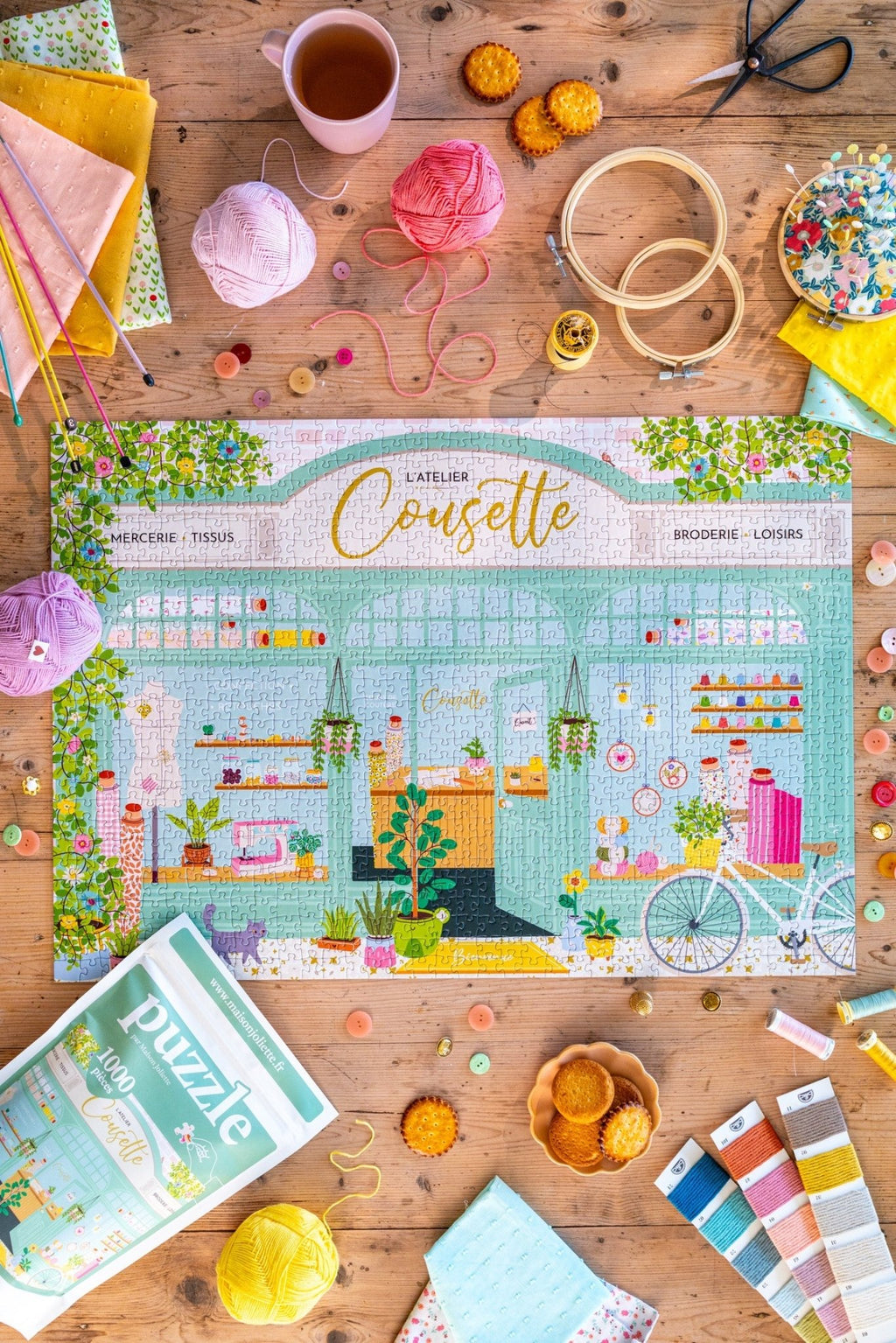 Puzzle adulte 1000 pièces fabriqué en France L’Atelier Cousette - Maison Joliette - vue 2