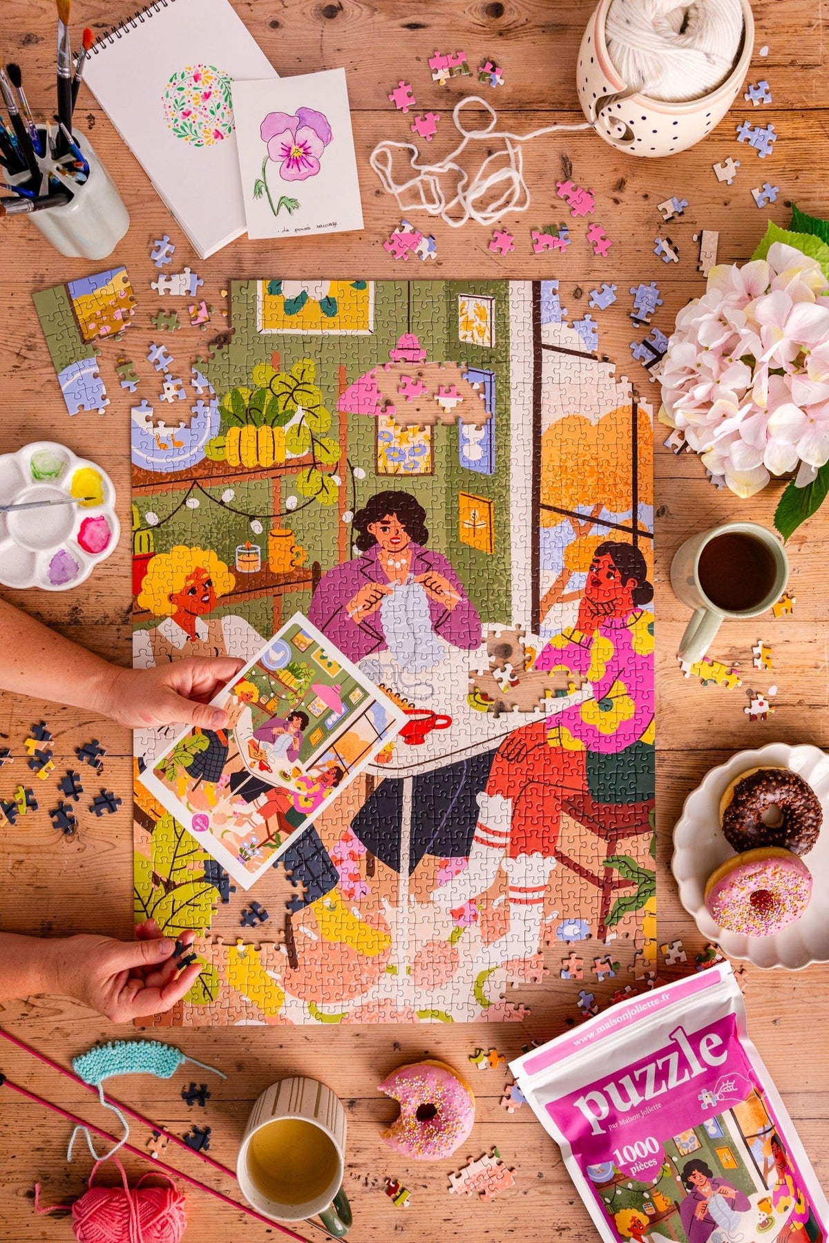 Puzzle adulte 1000 pièces fabriqué en France Les Copines - Maison Joliette - vue 10
