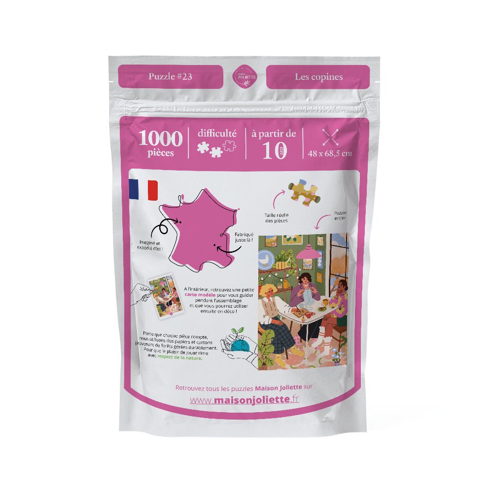 Puzzle adulte 1000 pièces fabriqué en France Les Copines - Maison Joliette - vue 3