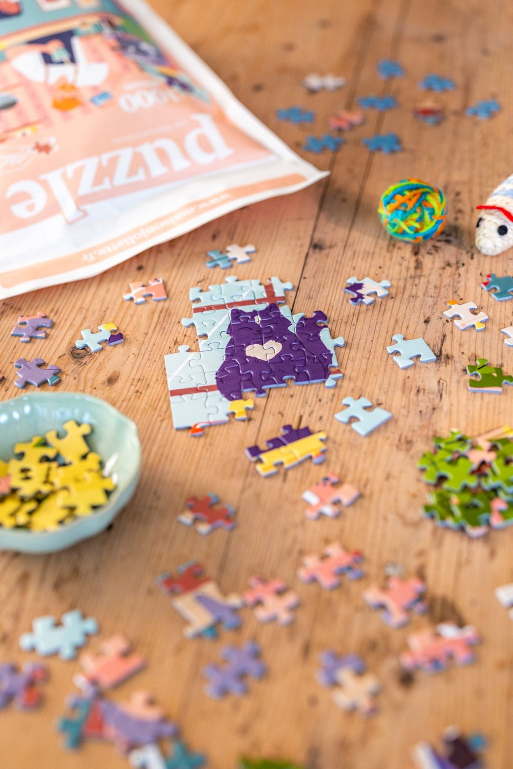 Puzzle adulte 1000 pièces fabriqué en France Pause Ronron - Maison Joliette - vue 9