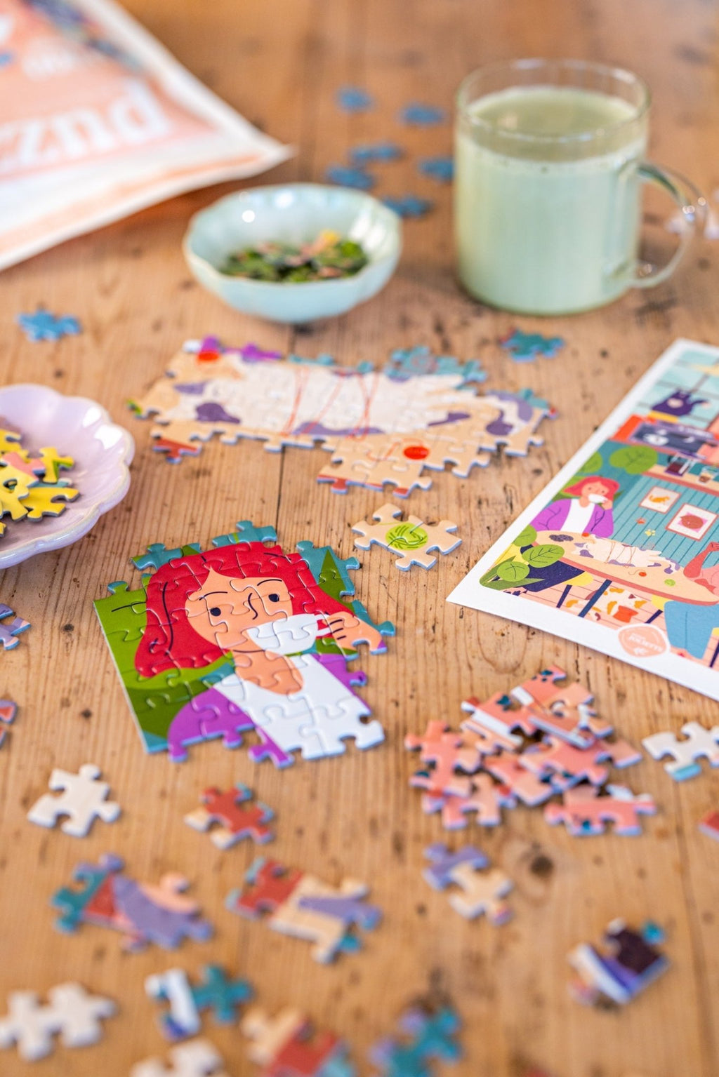 Puzzle adulte 1000 pièces fabriqué en France Pause Ronron - Maison Joliette - vue 8