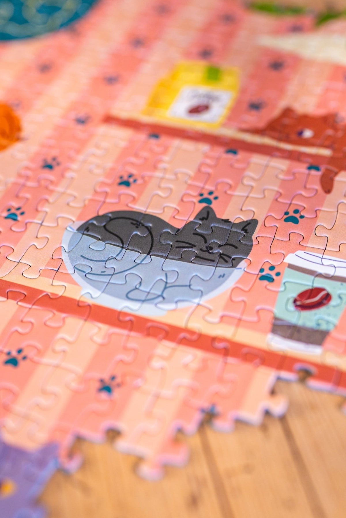 Puzzle adulte 1000 pièces fabriqué en France Pause Ronron - Maison Joliette - vue 4