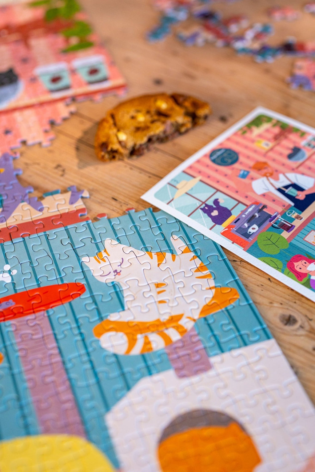 Puzzle adulte 1000 pièces fabriqué en France Pause Ronron - Maison Joliette - vue 7