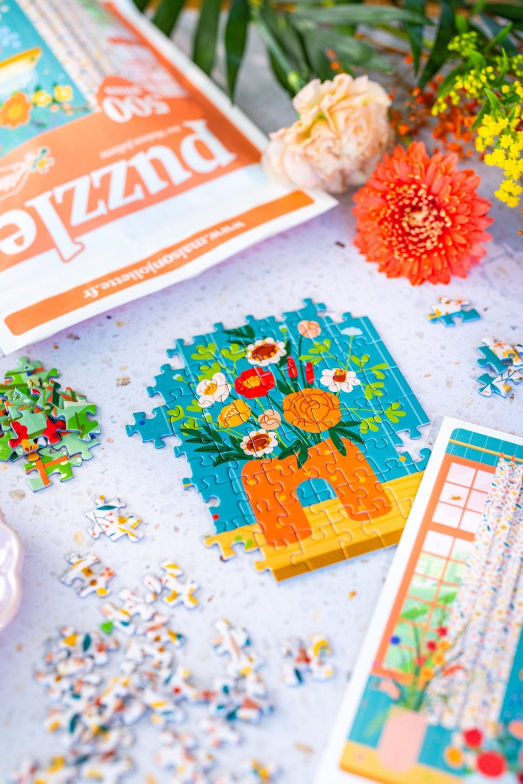 Puzzle adulte 500 pièces fabriqué en France Flower Addict - Maison Joliette - vue 4