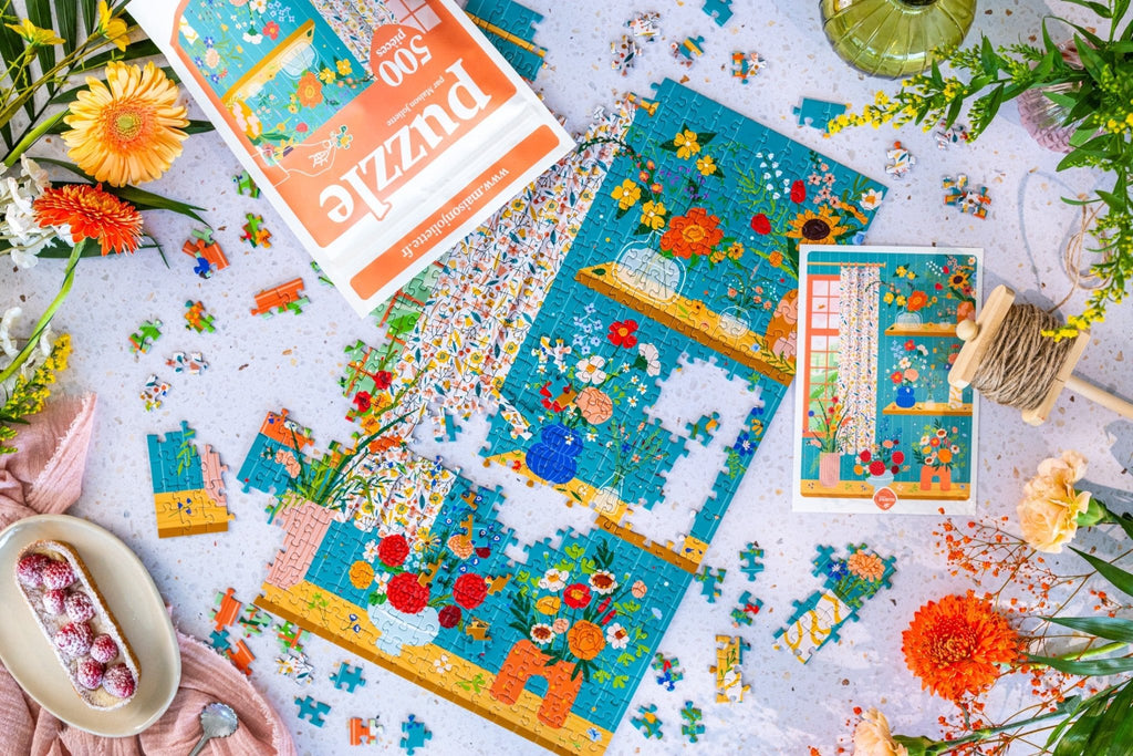 Puzzle adulte 500 pièces fabriqué en France Flower Addict - Maison Joliette - vue 6