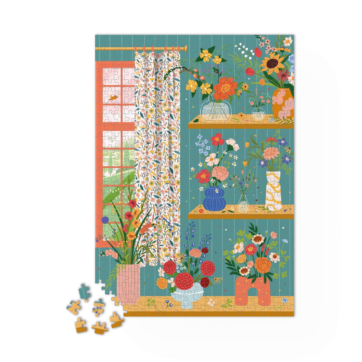 Puzzle adulte 500 pièces fabriqué en France Flower Addict - Maison Joliette