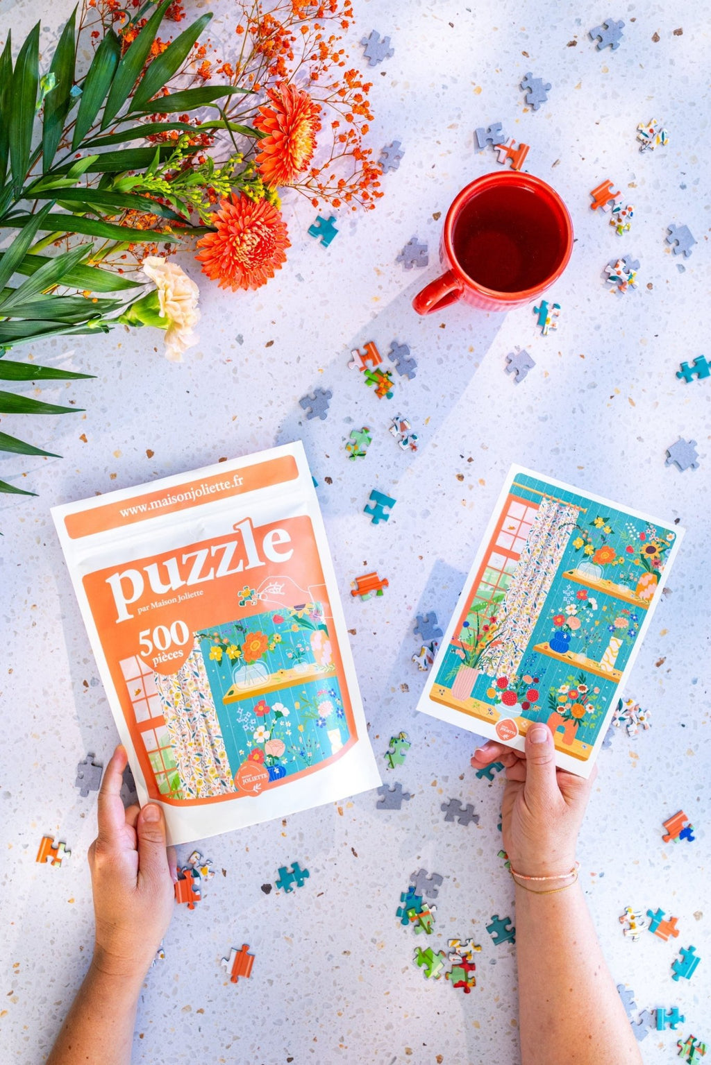 Puzzle adulte 500 pièces fabriqué en France Flower Addict - Maison Joliette - vue 7