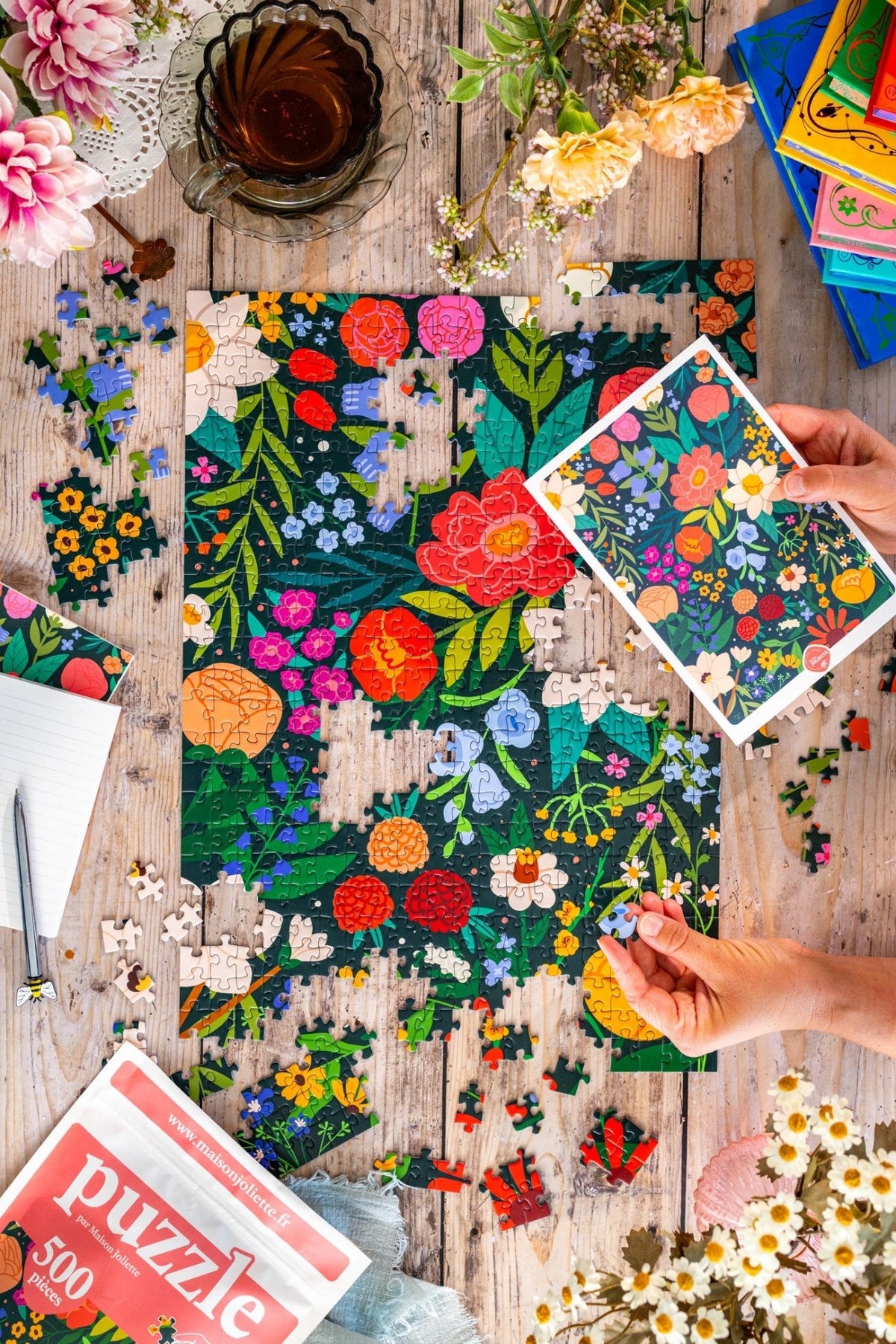 Puzzle adulte 500 pièces fabriqué en France Poésie Sauvage - Maison Joliette - vue 5