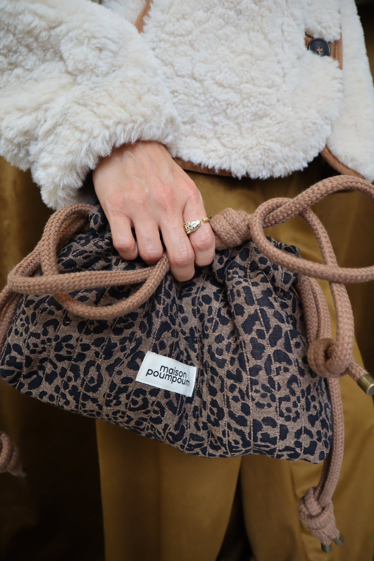 Sac bourse femme Le Raoul Léopard - vue 3