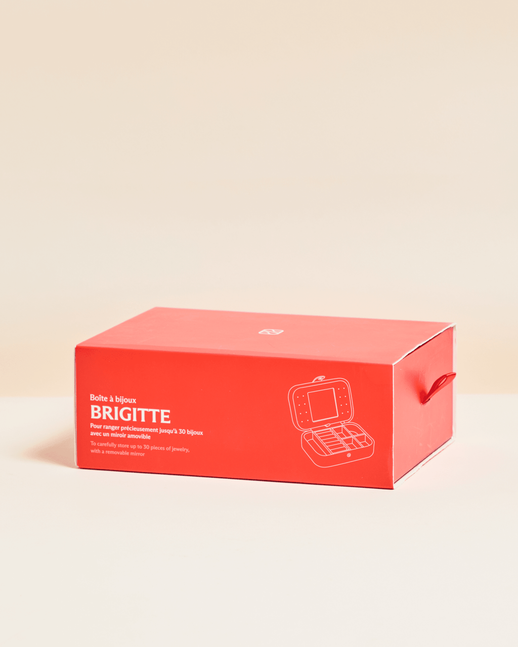 Boîte à bijoux de voyage Brigitte velours côtelé Caramel - Maison Scarlett - vue 5