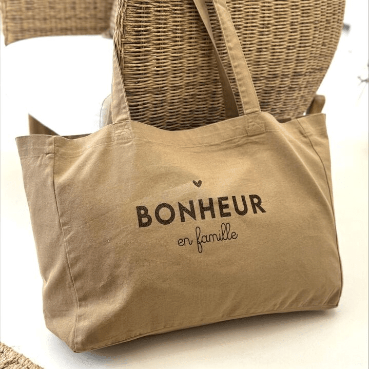Sac cabas femme "Bonheur en famille"-Marcel et Lily-