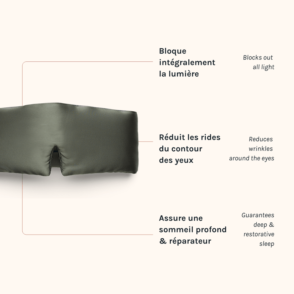 Masque de nuit bandeau 100% pure soie - Emily’s Pillow