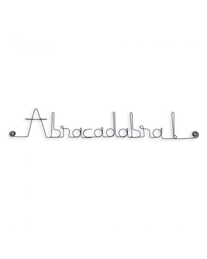 MESSAGE MURAL EN FIL DE FER &quot;ABRACADABRA&quot; - Bijoux de Mur - Lili Margaret