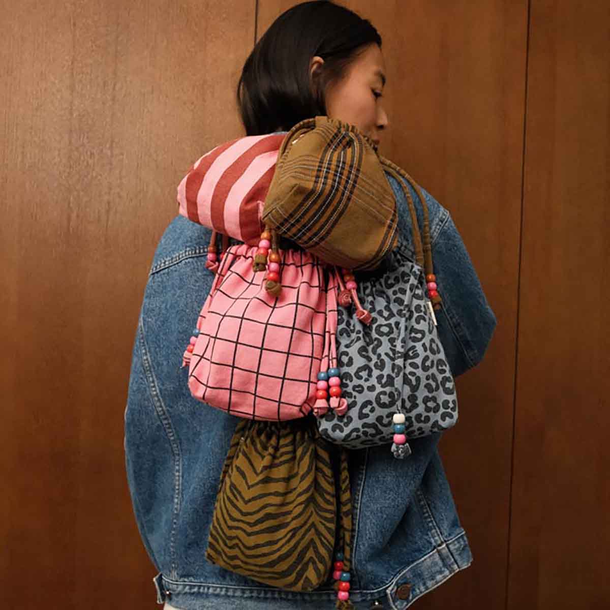 Mini sac - Billie Rayures Brick / Pink