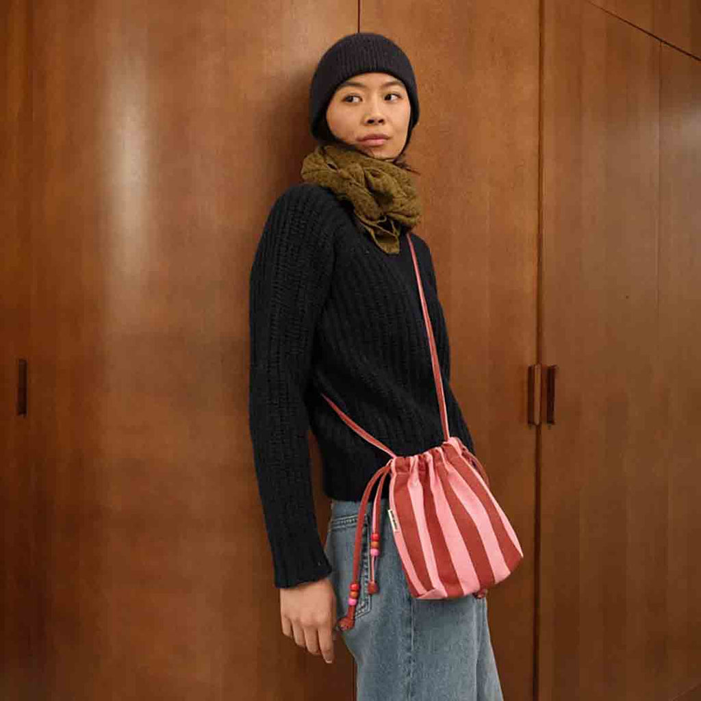 Mini sac - Billie Rayures Brick / Pink