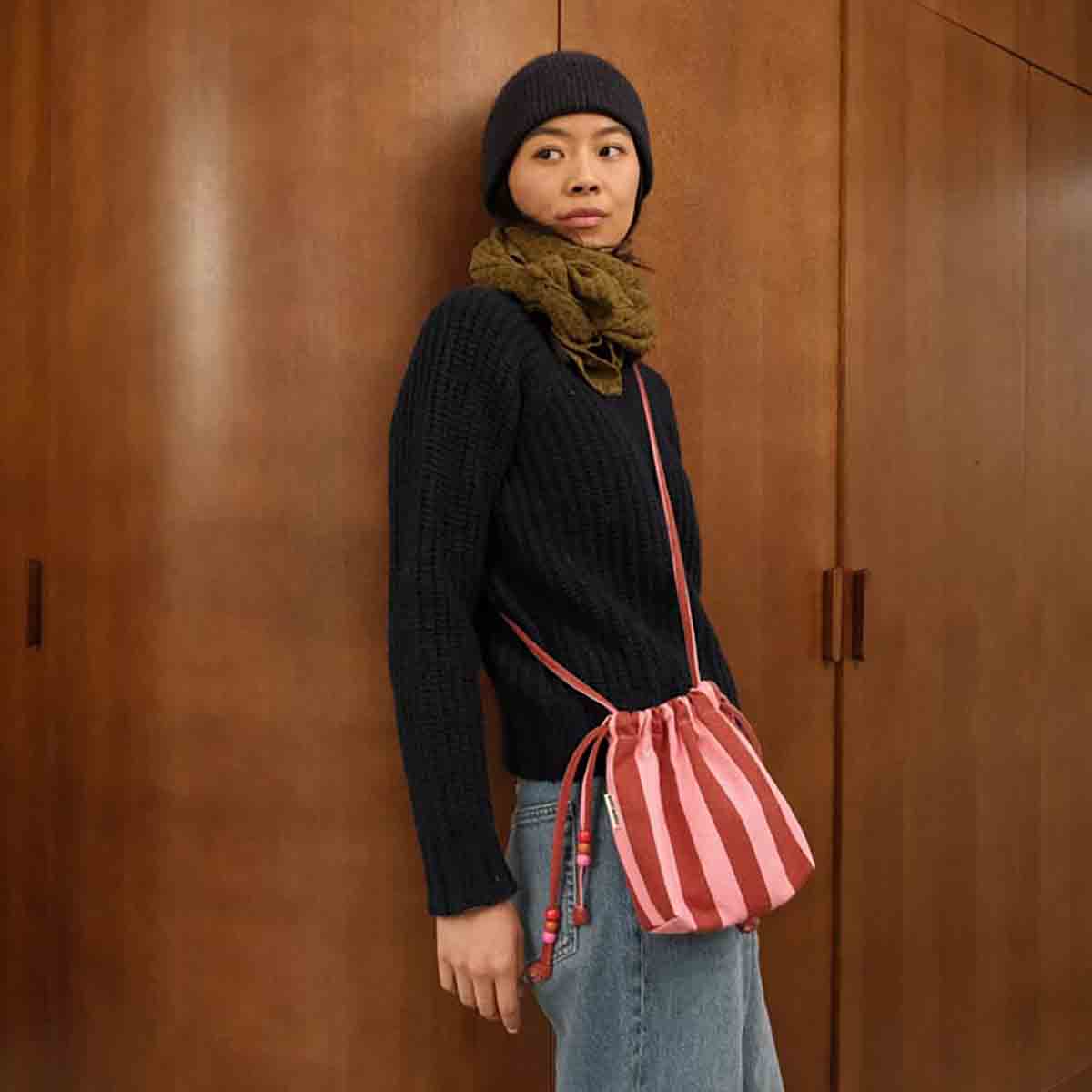Mini sac - Billie Rayures Brick / Pink