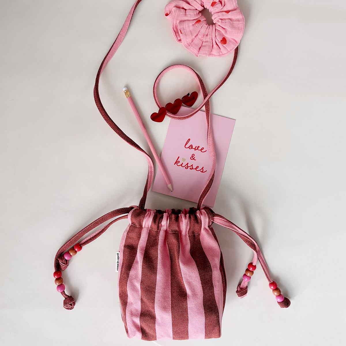 Mini sac - Billie Rayures Brick / Pink