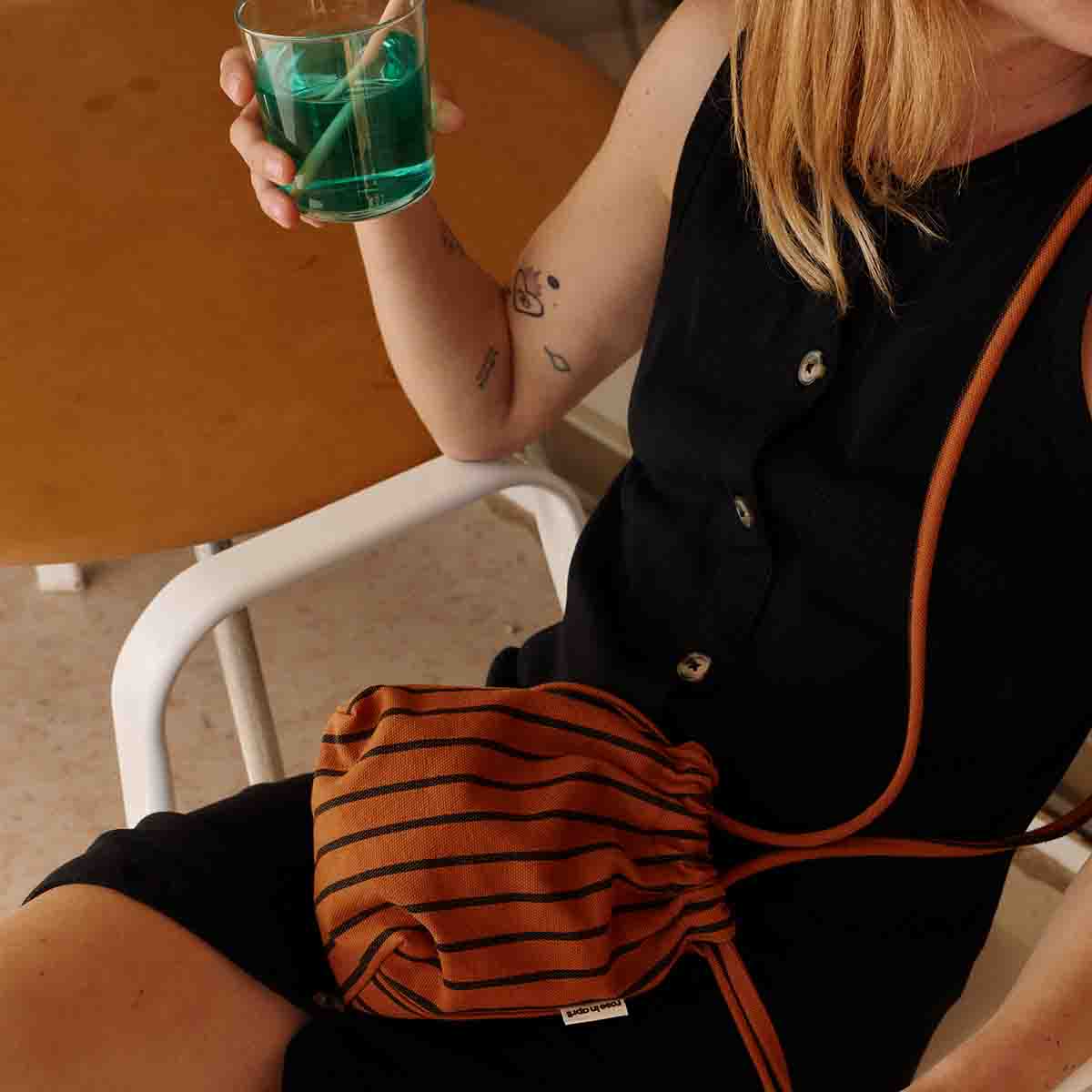Mini sac - Billie Rayures Tennis Ginger