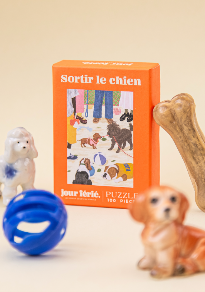 Sortir le chien - Mini puzzle 100 pièces fabriqué en France