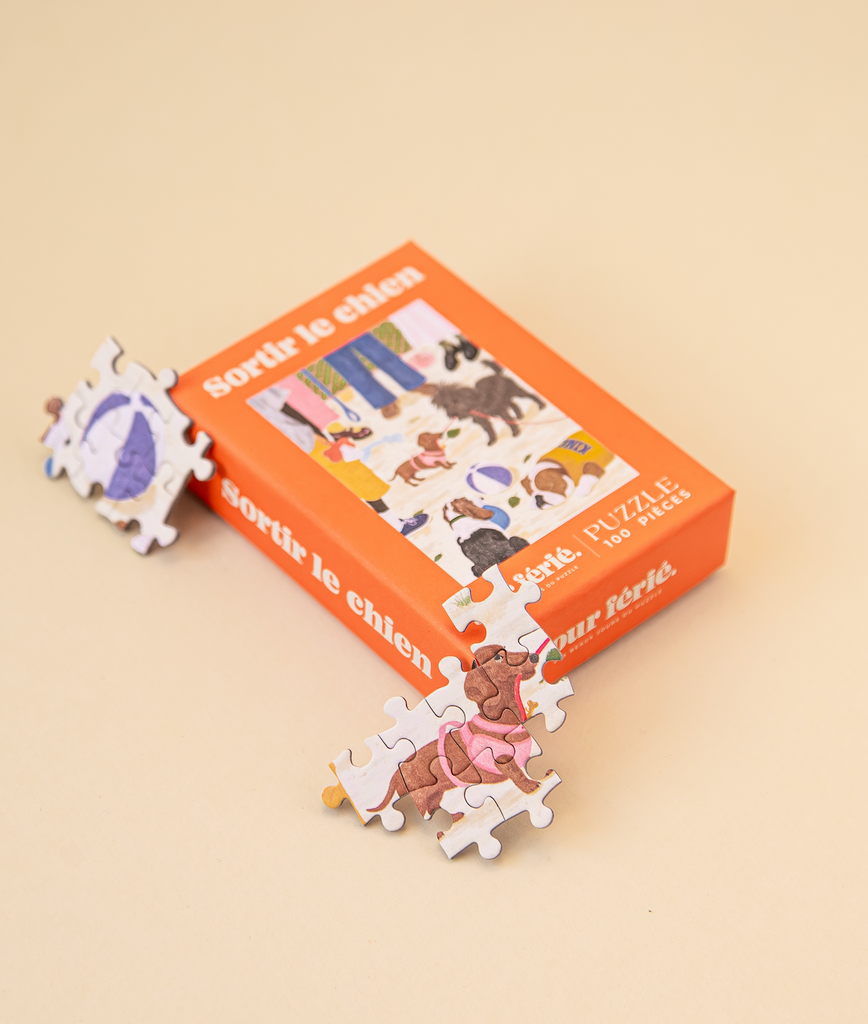 Sortir le chien - Mini puzzle 100 pièces fabriqué en France
