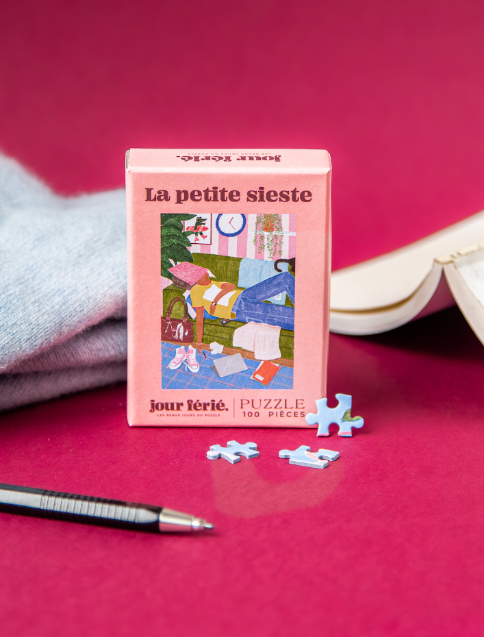 La petite sieste - Mini puzzle 100 pièces fabriqué en France