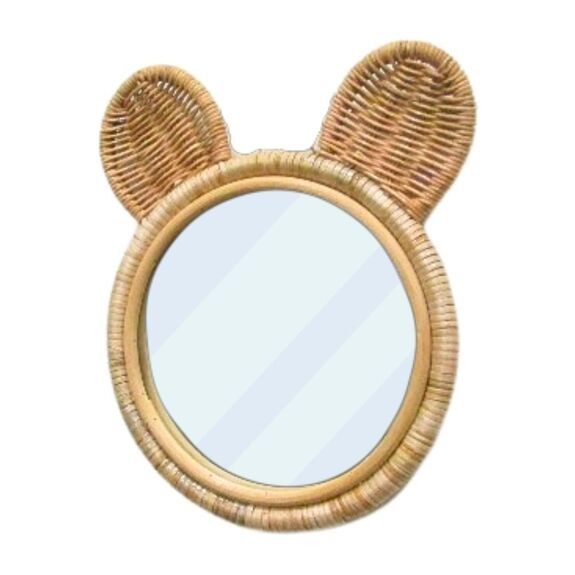 Miroir ours en rotin - hippie monkey