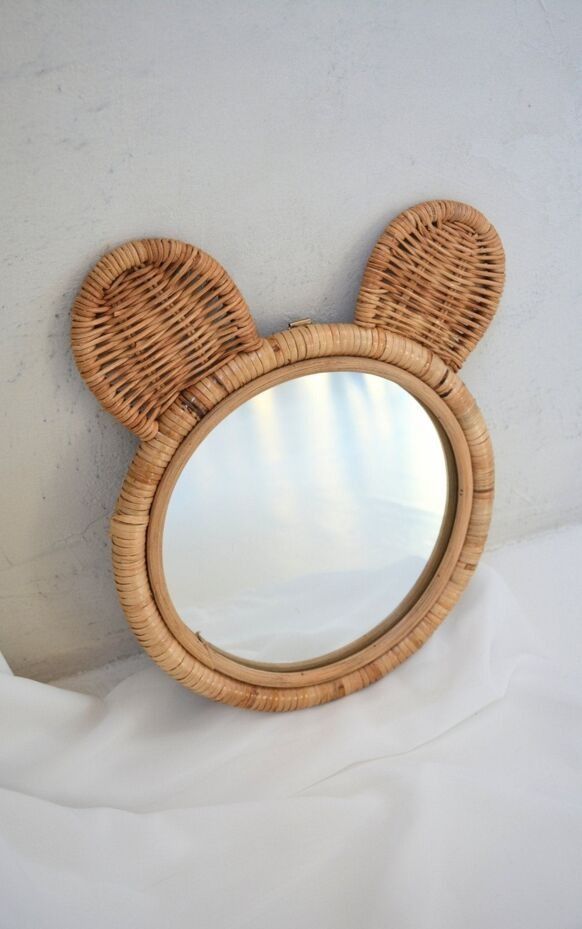 MIROIR OURS EN ROTIN - Hippie Monkey - Lili Margaret