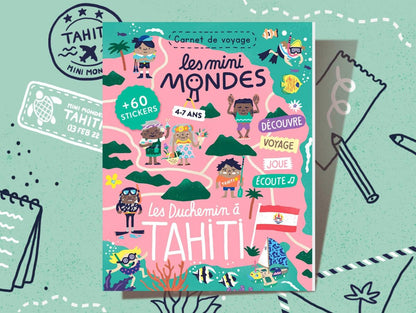 LIVRE ENFANT VOYAGES CARNET TAHITI  - Les Mini Mondes