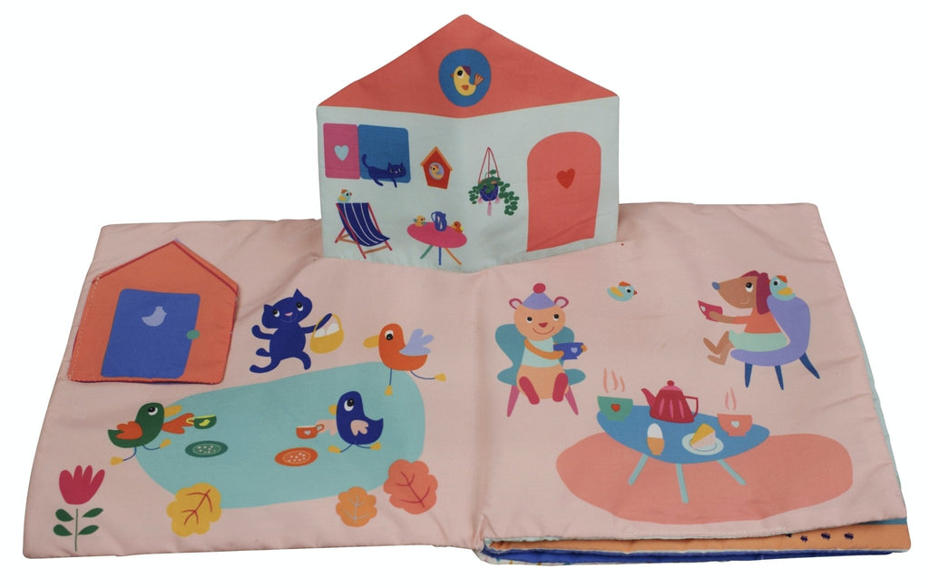 Livre d'éveil en tissu gabin lapin - ebulobo