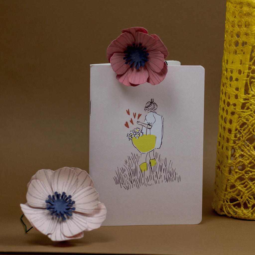 Carnet de notes A6 illustré Billie panier de fleurs - My Lovely Thing - vue 2