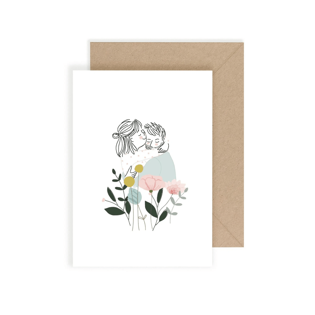 Carte d’amour illustrée Les Amoureux en Fleurs-MY LOVELY THING-Cartes de voeux