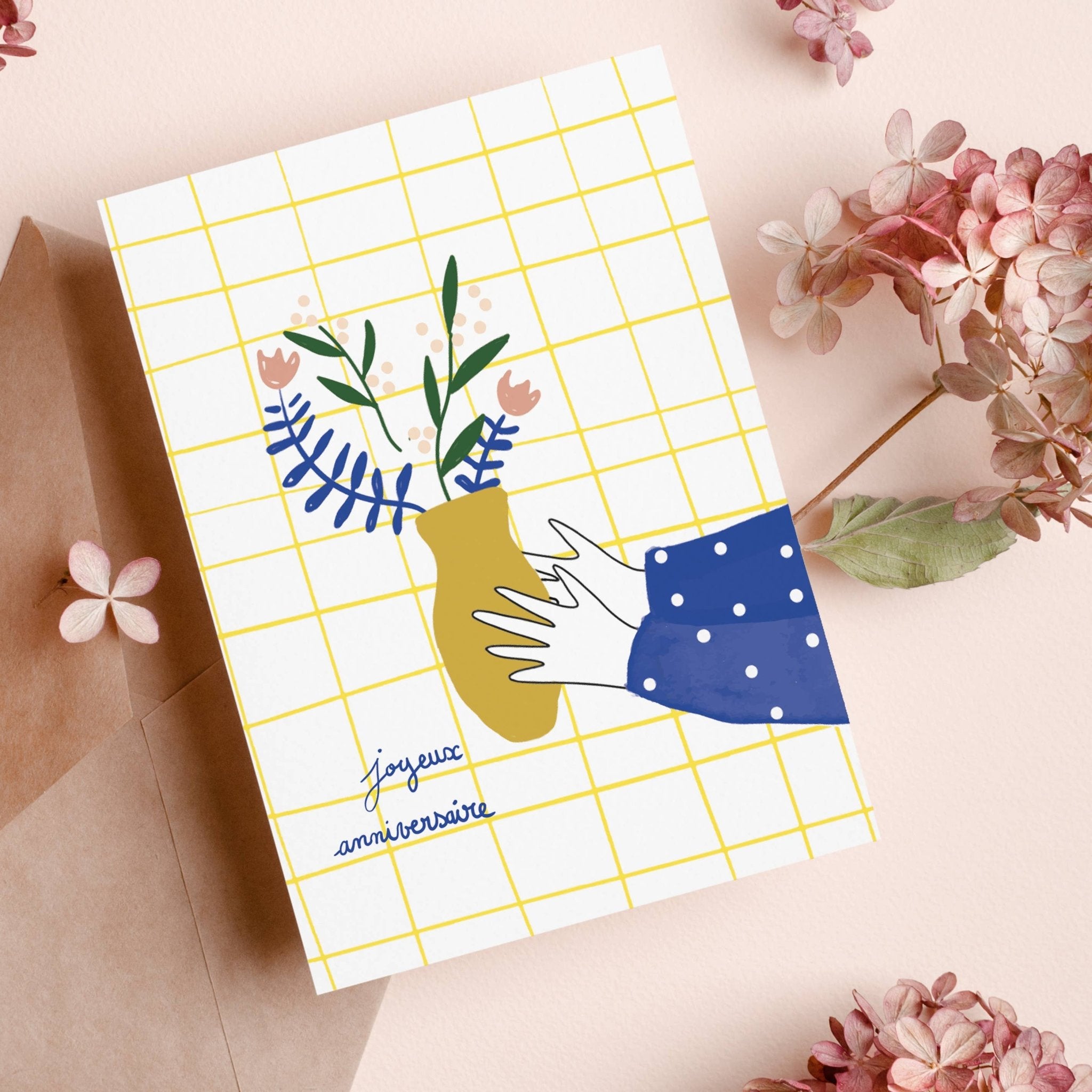 MY LOVELY THING - Carte double fleurie d&