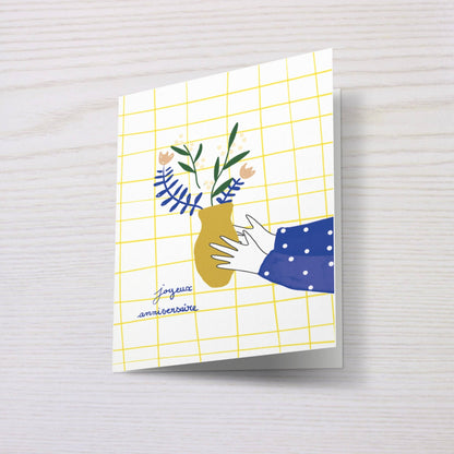 MY LOVELY THING - Carte double fleurie d&