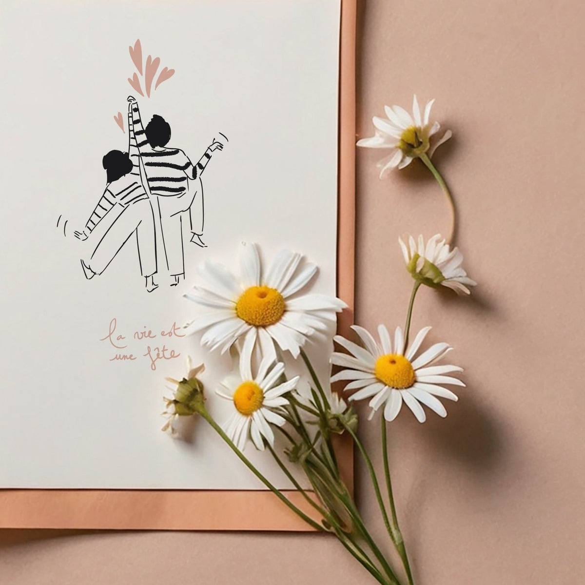 Carte double illustrée Fête La vie est une fête - My Lovely Thing - vue 3