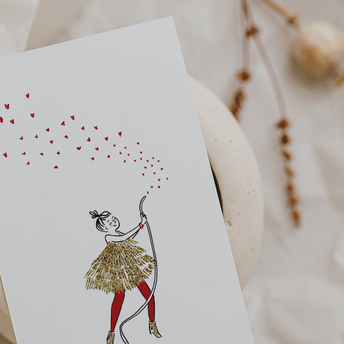 Carte double illustrée Jet de Cœurs amitié et tendresse - My Lovely Thing - vue 4