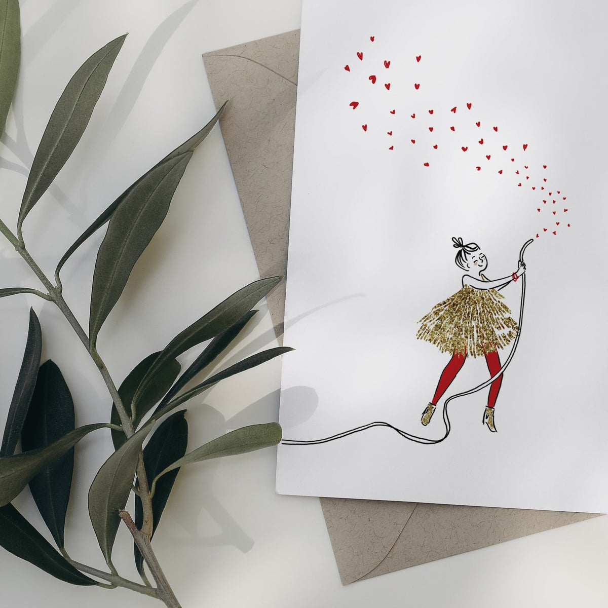 Carte double illustrée Jet de Cœurs amitié et tendresse - My Lovely Thing - vue 3