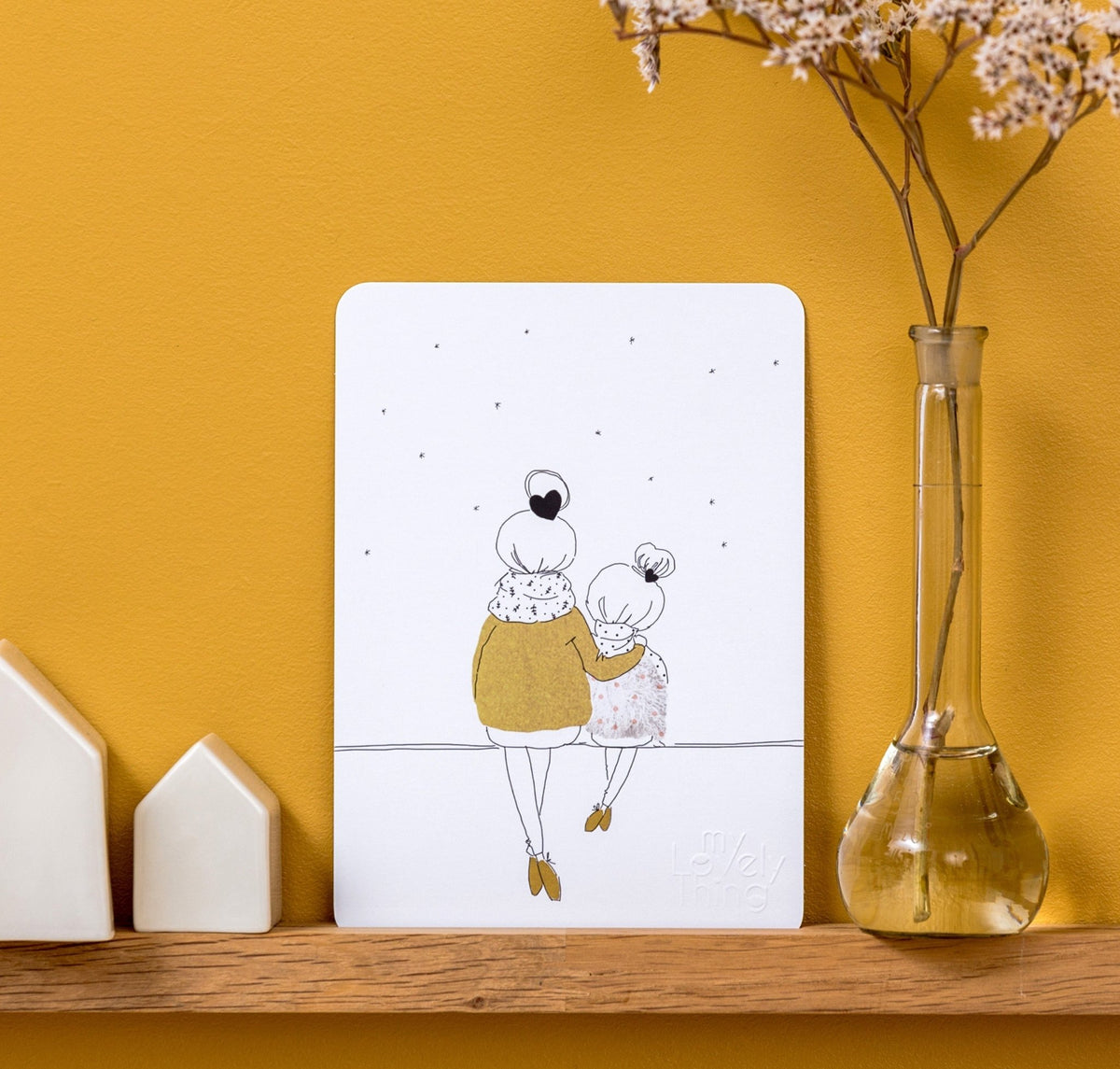Carte illustrée maman et sa fille Love Mum and Girl Winter - My Lovely Thing - vue 3