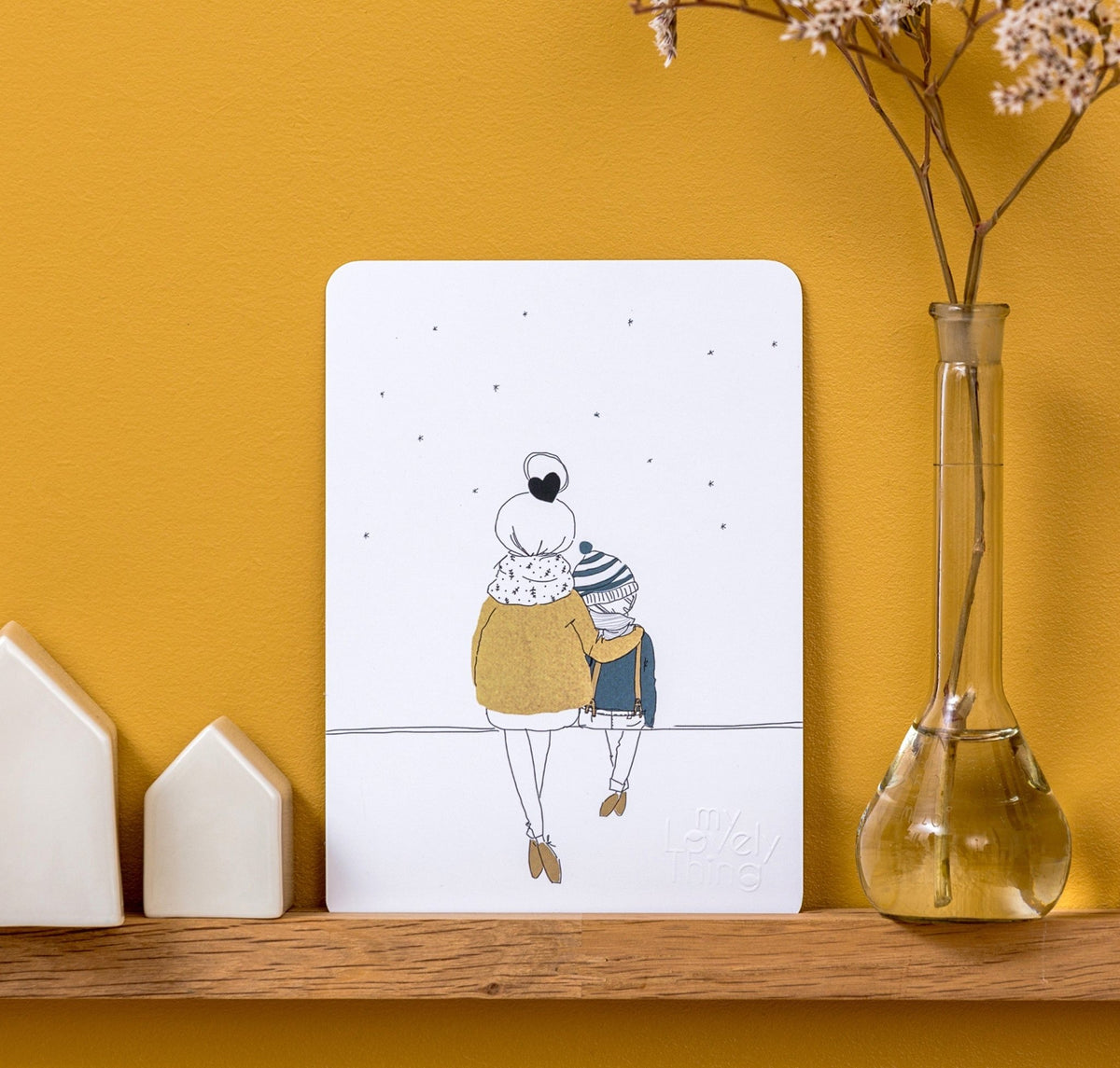 Carte illustrée maman et son fils Love Mum and Boy Winter - My Lovely Thing - vue 5