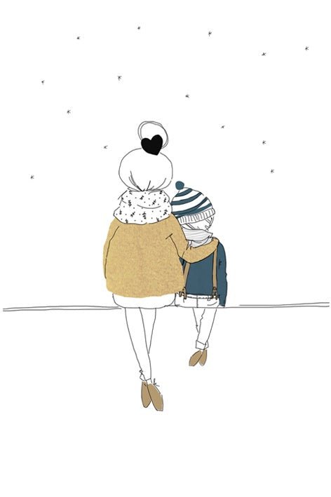 Carte illustrée maman et son fils Love Mum and Boy Winter - My Lovely Thing - vue 4