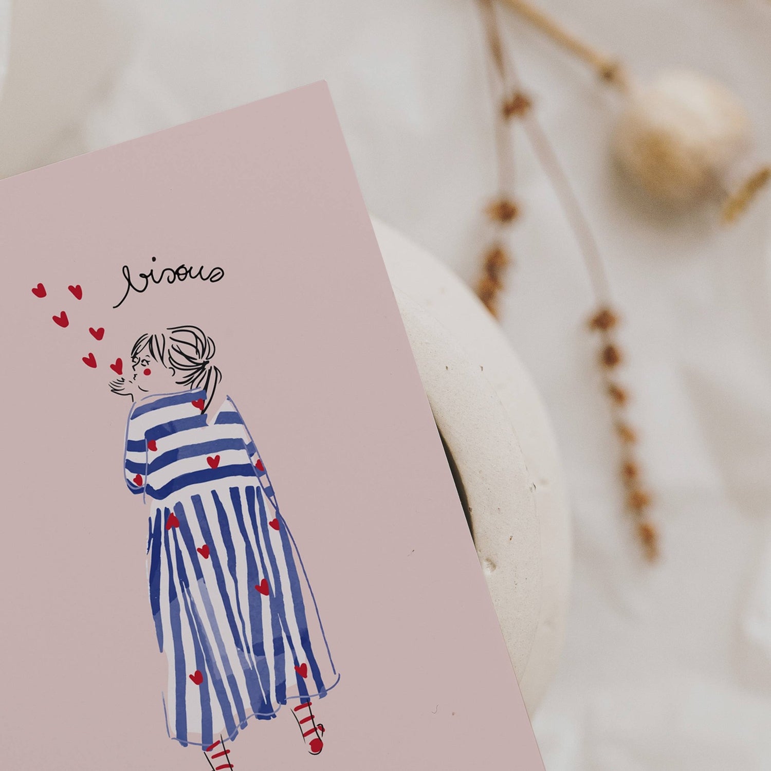 MY LOVELY THING - Carte Simple &quot;Baisers&quot; - Lili Margaret