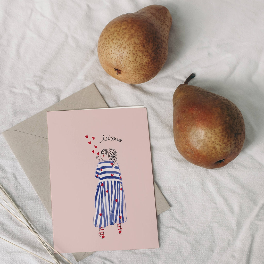 MY LOVELY THING - Carte Simple "Baisers"