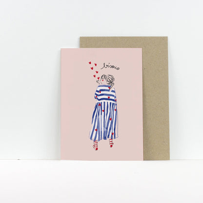 MY LOVELY THING - Carte Simple &quot;Baisers&quot; - Lili Margaret